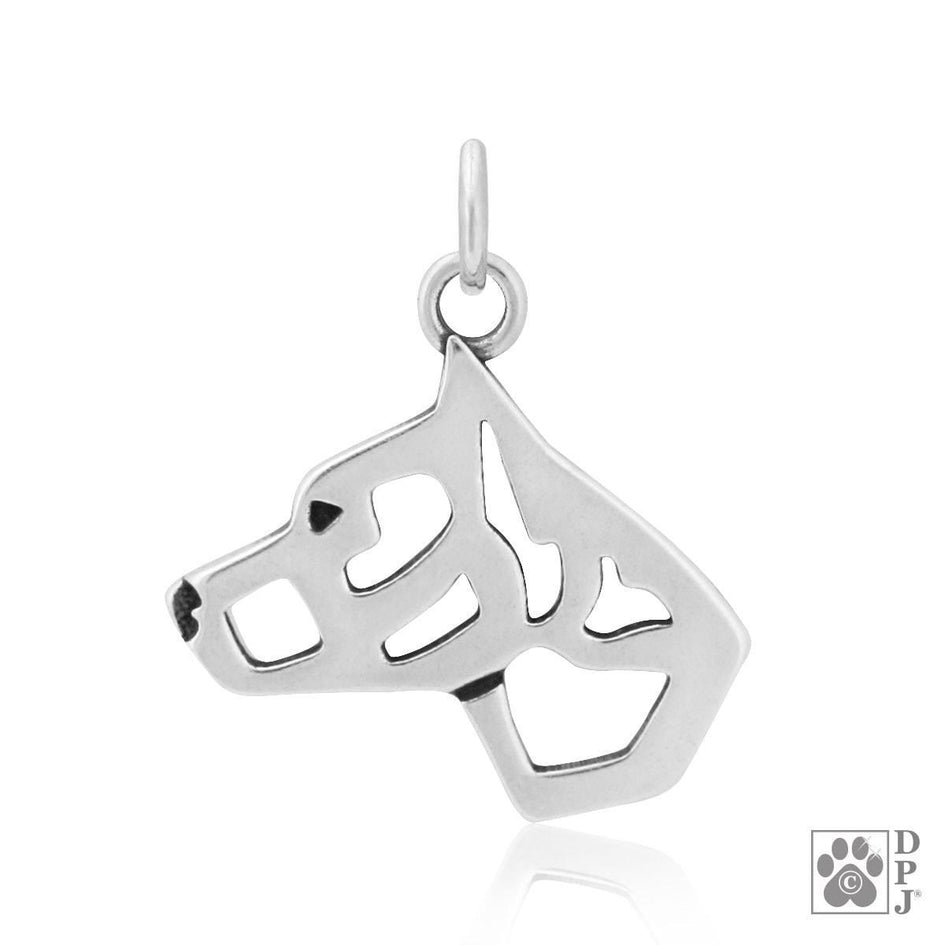 American Staffordshire Terrier Cropped, Head, Pendant