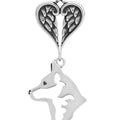 Australian Cattle Dog, Head, with Engravable Healing Angels Pendant