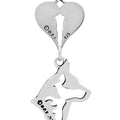 Australian Cattle Dog, Head, with Engravable Healing Angels Pendant