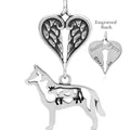 Australian Cattle Dog w/Cow, Body, with Engravable Healing Angels Pendant