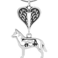 Australian Cattle Dog w/Cow, Body, with Engravable Healing Angels Pendant
