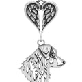 Australian Shepherd, Head, with Engravable Healing Angels Pendant