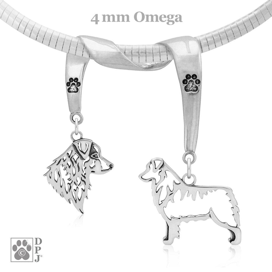 Australian Shepherd, Charm Holder, Necklace