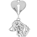 Australian Shepherd, Head, with Engravable Healing Angels Pendant