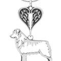 Australian Shepherd, Body, with Engravable Healing Angels Pendant