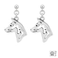 Basenji  Sterling Silver Head Earring