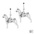 Basenji Body,Sterling Silver Earring