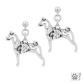 Basenji Body,Sterling Silver Earring