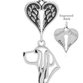 Basset Hound, Head, with Engravable Healing Angels Pendant