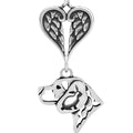 Beagle w/Bunny, Head, with Engravable Healing Angels Pendant