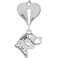 Beagle w/Bunny, Head, with Engravable Healing Angels Pendant