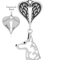 Belgian Malinois, Head, with Engravable Healing Angels Pendant