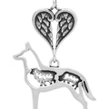 Belgian Malinois w/Sheep, Body, with Engravable Healing Angels Pendant
