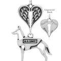 Belgian Malinois w/K-9 Unit Vest, Body, with Engravable Healing Angels Pendant