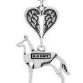 Belgian Malinois w/K-9 Unit Vest, Body, with Engravable Healing Angels Pendant