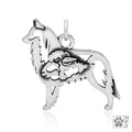 Belgian Tervuren, w/Sheep, Body, Pendant