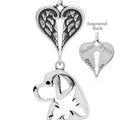 Bernese Mountain Dog, Head, with Engravable Healing Angels Pendant
