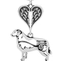 Bernese Mountain Dog w/Cart, Body, with Engravable Healing Angels Pendant