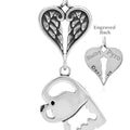 Bichon Frise, Head, with Engravable Healing Angels Pendant