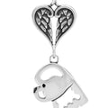 Bichon Frise, Head, with Engravable Healing Angels Pendant