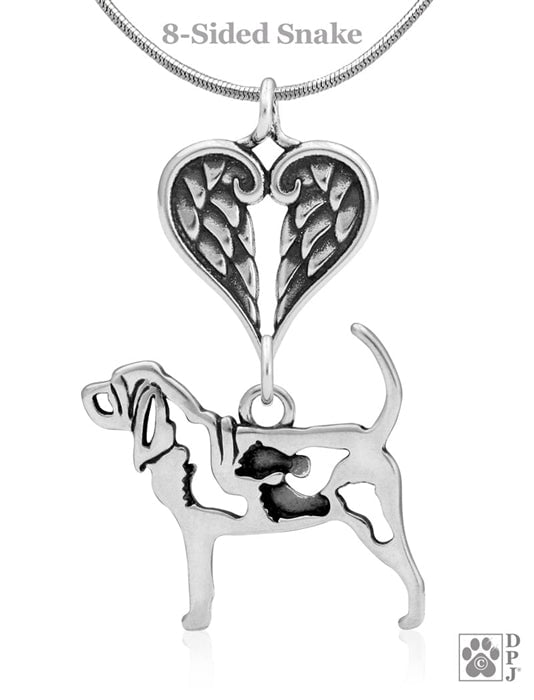 Bloodhound w/Feet, Body, with Engravable Healing Angels Pendant