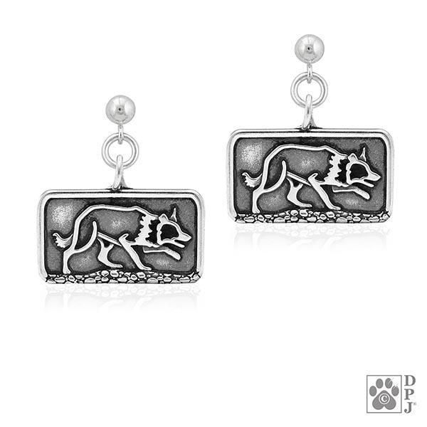 Border Collie Sizzling Crouch, Body, Earring