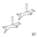 Border Collie, Flying, Earrings
