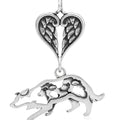 Border Collie Crouch w/Sheep, Body, with Engravable Healing Angels Pendant