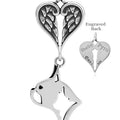 Boston Terrier, Head, with Engravable Healing Angels Pendant