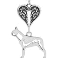 Boston Terrier, Body, with Engravable Healing Angels Pendant