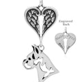 Boxer, Cropped Ears, Head, with Engravable Healing Angels Pendant