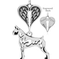 Boxer, Cropped Ears, Body, with Engravable Healing Angels Pendant
