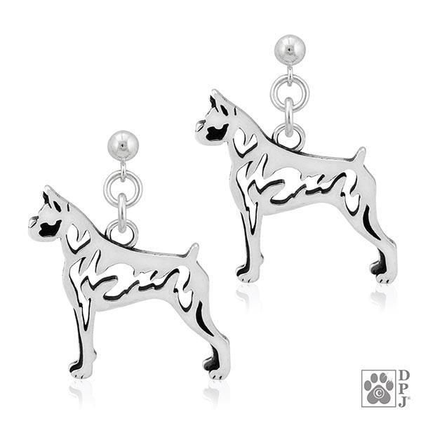 Boxer deals dog earrings