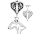 Bull Terrier, Head, with Engravable Healing Angels Pendant