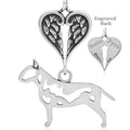 Bull Terrier, Body, with Engravable Healing Angels Pendant