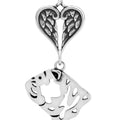 Bulldog, Head, with Engravable Healing Angels Pendant