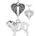 Bulldog, Body, with Engravable Healing Angels Pendant