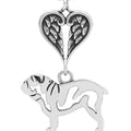 Bulldog, Body, with Engravable Healing Angels Pendant