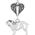 Bulldog, Body, with Engravable Healing Angels Pendant