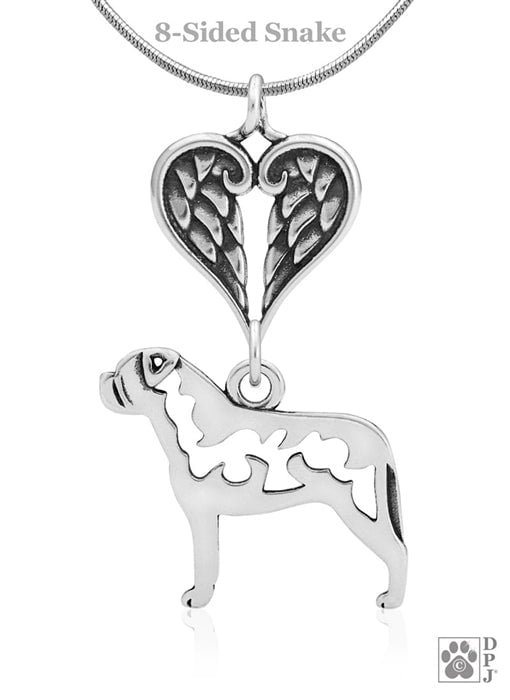 Bullmastiff, Body, with Engravable Healing Angels Pendant