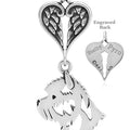 Cairn Terrier, Head, with Engravable Healing Angels Pendant