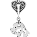 Cairn Terrier, Head, with Engravable Healing Angels Pendant