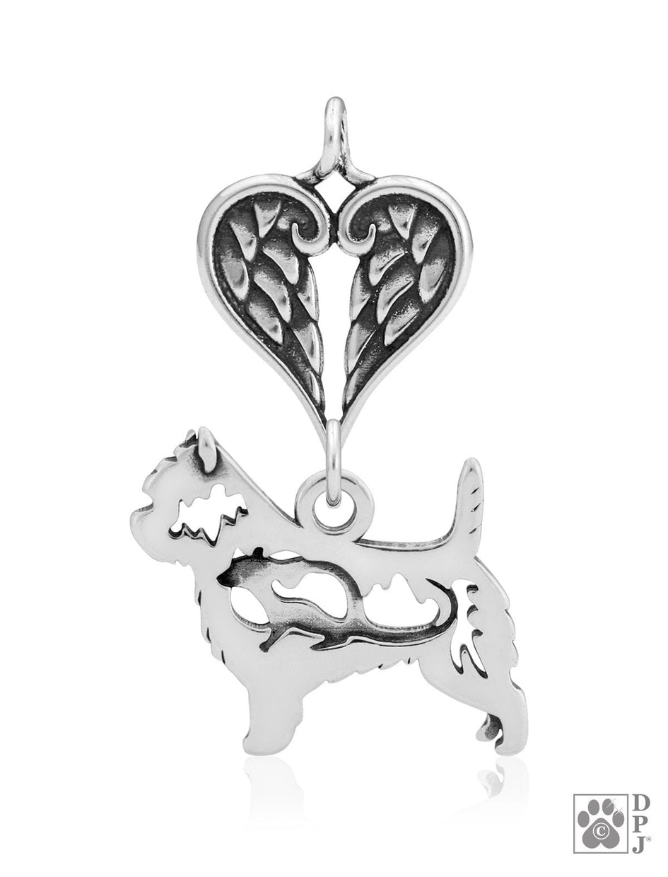 Cairn Terrier, w/Rat, Body, with Engravable Healing Angels Pendant