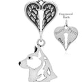 Cardigan Welsh Corgi, Head, with Engravable Healing Angels Pendant