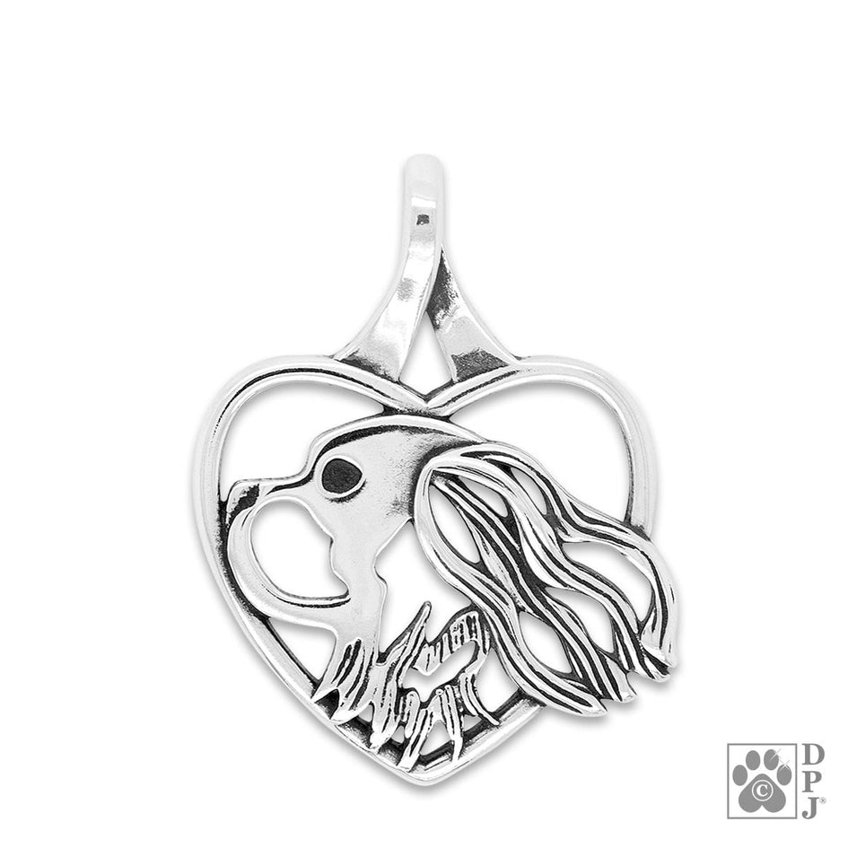 Cavalier King Charles in Heart Necklace