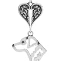 Chesapeake Bay Retriever, Head, with Engravable Healing Angels Pendant