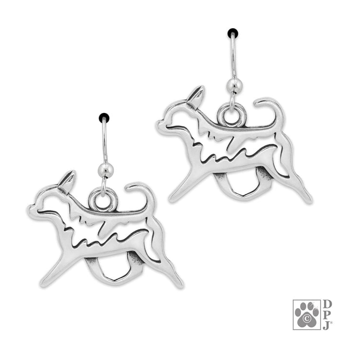Chihuahua Gaiting, Sterling Silver  Earrings