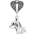 Chinese Crested, Head, with Engravable Healing Angels Pendant
