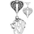 Chow Chow, Head, with Engravable Healing Angels Pendant