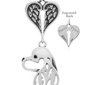 Cocker Spaniel, Head, with Engravable Healing Angels Pendant